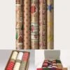 Emballage De Noël 12 Pièces Kraft De Noël - 5 Rouleaux 200 X 70 Cm - Papier Cadeau - 5 X Ruban Cadeau 2 X Ruban De Jute épais -Decoris Boutique 1007x1200