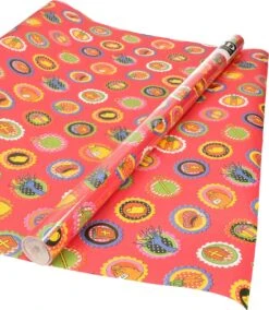 1x Rouleaux De Papier D'emballage Du Père Noël Imprimé Rouge 2,5 X 0, 7m Op Rol De 70 Grammes - Papier Cadeau De Qualité Papier De Luxe / Papier D'emballage - Saint-Pierre