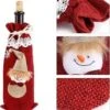 Emballage Cadeau Bouteille De Vin Noël | Couvre Bouteille De Vin Bonhomme De Neige | Porte-bouteille De Vin Décoration De Noël | Décoration De Bouteille De Vin