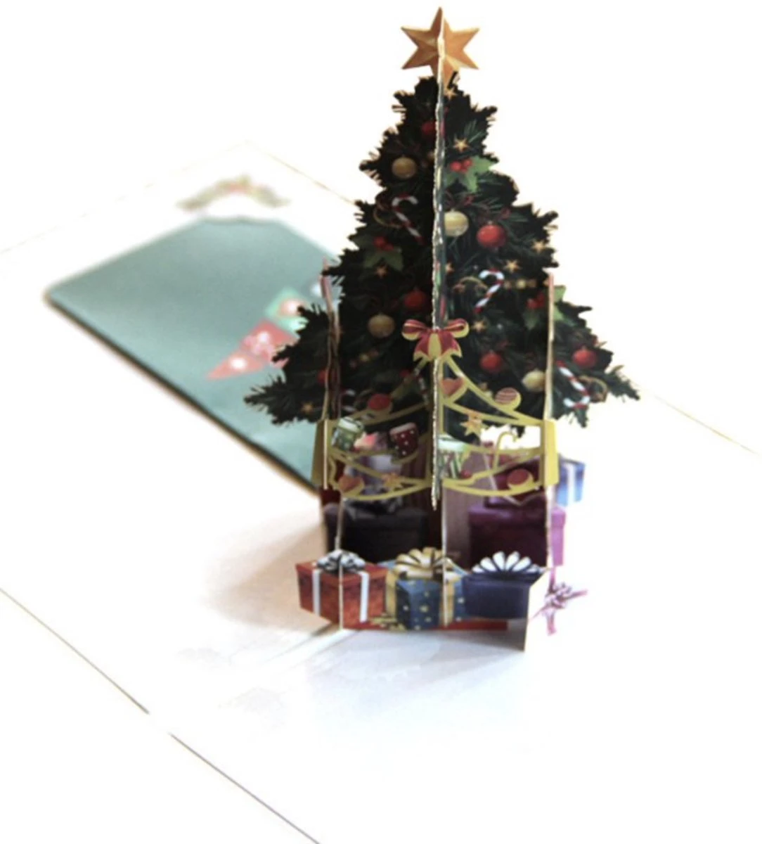 2 X Carte De Noël Pop-up Arbre De Noël 3D Avec Cadeaux Carte De Noël Pop-up Avec Panneau Message Avec 8 Sceaux Festifs 4 2 X Carte De Noël Pop-up Arbre De Noël 3D Avec Cadeaux Carte De Noël Pop-up Avec Panneau Message Avec 8 Sceaux Festifs – Image 2