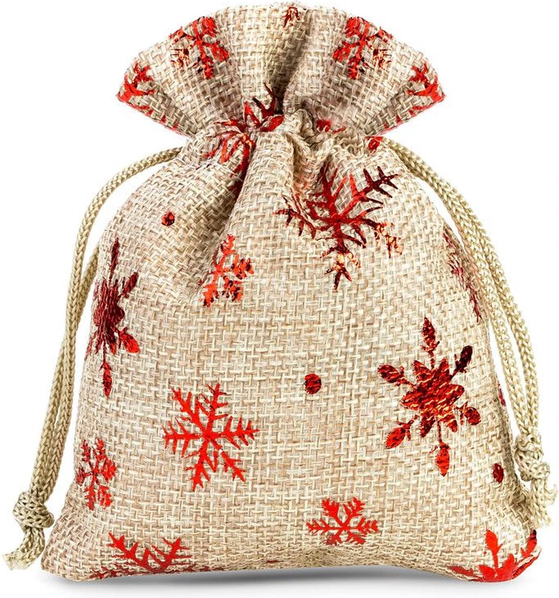 Sacs De Noël Jute - 10 X 13 Cm - 10 Pièces - Flocons De Neige Rouges - 100% Naturel - Emballage De Noël Décoration De Décorations De Noël Décorations De Noël 7 Sacs De Noël Jute - 10 X 13 Cm - 10 Pièces - Flocons De Neige Rouges - 100% Naturel - Emballage De Noël Décoration De Décorations De Noël Décorations De Noël – Image 5