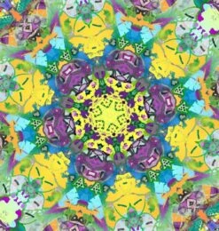 Mandala/Kaléidoscope/ Cartes De Vœux De Noël De Kittyblumcards. Grandes Cartes Doubles Avec Enveloppe. Look Chique Avec Intérieur Vierge. Rappelle également Les Cœurs De Fleurs. Couleurs Bleu, Rouge, Jaune Et Multicolore. -Decoris Boutique 1140x1200 2