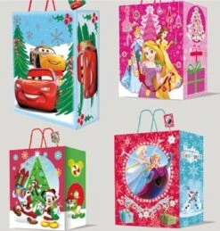 Walt Disney Christmas Set De 8 Sachets Cadeaux 2 Tailles - Sachet Cadeau - Noël - Emballage - Emballage De Fête - Sac Cadeau Sac D'emballage - 8 Pièces -