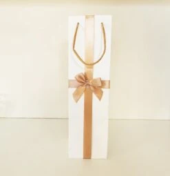 50 X Sac à Vin De Noël 10x35x10cm Pour 1 Bouteille "Joyeux Noël" / Coffret Cadeau