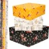 Set De 6x Rouleaux De Papier D'emballage De Noël /papier D'emballage Cadeau Renne/oiseaux/arbres 2,5 0 0,7 Mètres - Papier De Noël/papier D'emballage Cadeau -Decoris Boutique 1163x1200