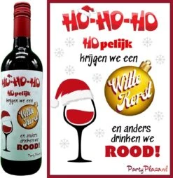 Étiquette De Vin De Noël - Cadeau De Noël D'étiquette De Vin Pour Adultes - Cadeau De Vin - Cadeau De Vin - Ho Ho Espérons Que Nous Aurons Un Noël Witte Ou Bien Nous Boirons Du Rouge
