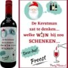 Étiquette De Vin De Noël - Cadeau De Noël D'étiquette De Vin Pour Adultes - Cadeau De Vin - Cadeau De Vin - Le Père Noël Pensait Quel Vin Offrir