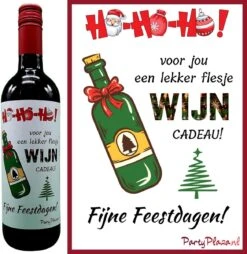 Etiquette Vin Noël - Etiquette Vin Noël Cadeau Adulte - Cadeau Vin - Ho Ho Ho Une Belle Bouteille De Vin Voor Jou !