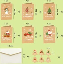Cartes De Cartes De Vœux Noël, Carte Joyeux Noël, 36 Cartes De Noël Avec 36 Enveloppes Et 36 Autocollants, Cartes De Noël Avec Cartes Pliantes, Mini Jeu De Cartes De Noël (carte De Noël Jaune) -Decoris Boutique 1176x1200