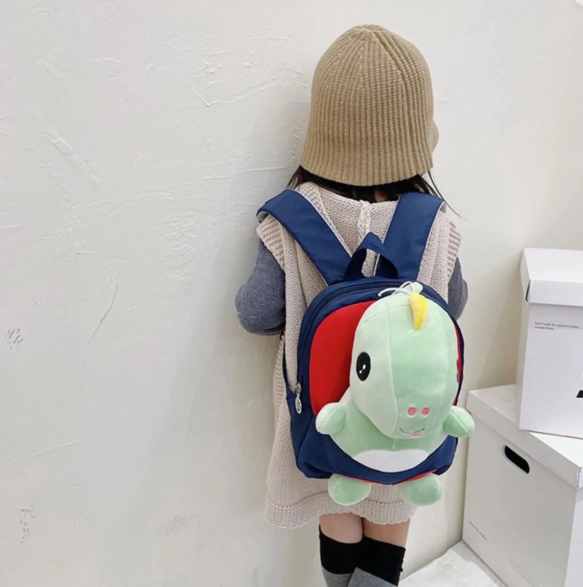 Sac à Dos - Sac à Dos - Cartable Avec Doudou Dinosaurus Bleu Clair - Jaune - Dino - Garçons - Filles - Cadeau - Sinterklaas - Noël - 1 An - 2 Ans 7 Sac à Dos - Sac à Dos - Cartable Avec Doudou Dinosaurus Bleu Clair - Jaune - Dino - Garçons - Filles - Cadeau - Sinterklaas - Noël - 1 An - 2 Ans – Image 5