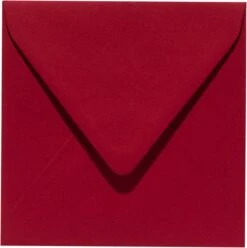 100x Enveloppes Pour Carte De Voeux De Luxe Faux Carré 125x140 Mm - 12.5x14. 0 Cm - 105 Grammes Noël Rouge