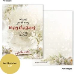 LMWK012 - Cartes De Noël Set 12 Pièces - Cartes De Noël Avec Enveloppes - Carte De Noël Avec Enveloppe - Carte De Noël - Cartes De Nouvel An - Noël - Cartes De Vœux - Cartes De Noël De Luxe