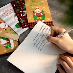 Cartes De Vœux De Vœux Noël Joyeux Noël Carte 36 Cartes De Noël Avec 36 Enveloppes Et 36 Autocollants Cartes De Noël Pliantes Mini Cartes De Noël Ensemble De Cartes De Noël -Decoris Boutique 1199x1200 4