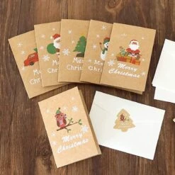 Cartes De Cartes De Vœux Noël, Carte Joyeux Noël, 36 Cartes De Noël Avec 36 Enveloppes Et 36 Autocollants, Cartes De Noël Avec Cartes Pliantes, Mini Jeu De Cartes De Noël (carte De Noël Jaune) -Decoris Boutique 1199x1200 6