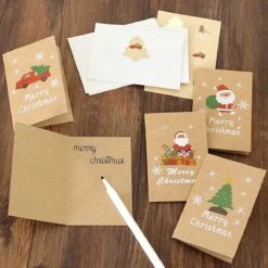 Cartes De Cartes De Vœux Noël, Carte Joyeux Noël, 36 Cartes De Noël Avec 36 Enveloppes Et 36 Autocollants, Cartes De Noël Avec Cartes Pliantes, Mini Jeu De Cartes De Noël (carte De Noël Jaune) -Decoris Boutique 1199x1200 7