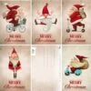 15 Cartes De Noël Rigolotes / Set Avec 5 Adorables Pères Noël / 5 Motifs X 3 = 15 Cartes Postales Au Format A6 (14,8 X 10,5 Cm) / Rétro & Vintage