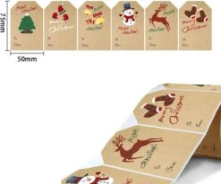 GEAR 3000® Étiquettes Cadeaux De Noël - étiquettes Nominatives - Autocollants Noël - Autocollants Nominatifs Noël - Pour Emballages De Noël / Sacs De Noël