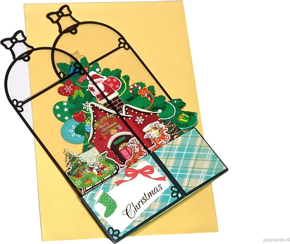 Popcards Cartes Popup - Carte De Noël Lanterne Maison De Noël Père Noël Avec Traîneau Présente Arbre De Noël Neige Carte Pop-up Carte De Voeux 3D 6 Popcards Cartes Popup - Carte De Noël Lanterne Maison De Noël Père Noël Avec Traîneau Présente Arbre De Noël Neige Carte Pop-up Carte De Voeux 3D – Image 4