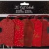 Étiquettes Cadeaux De Luxe Avec Paillettes / Imprimé CHARLES - Rouge - Carton - 20 Pièces - Cadeau - Noël - Sinterklaas - Anniversaire - Surprise - Vacances -Decoris Boutique 1200x1032 2