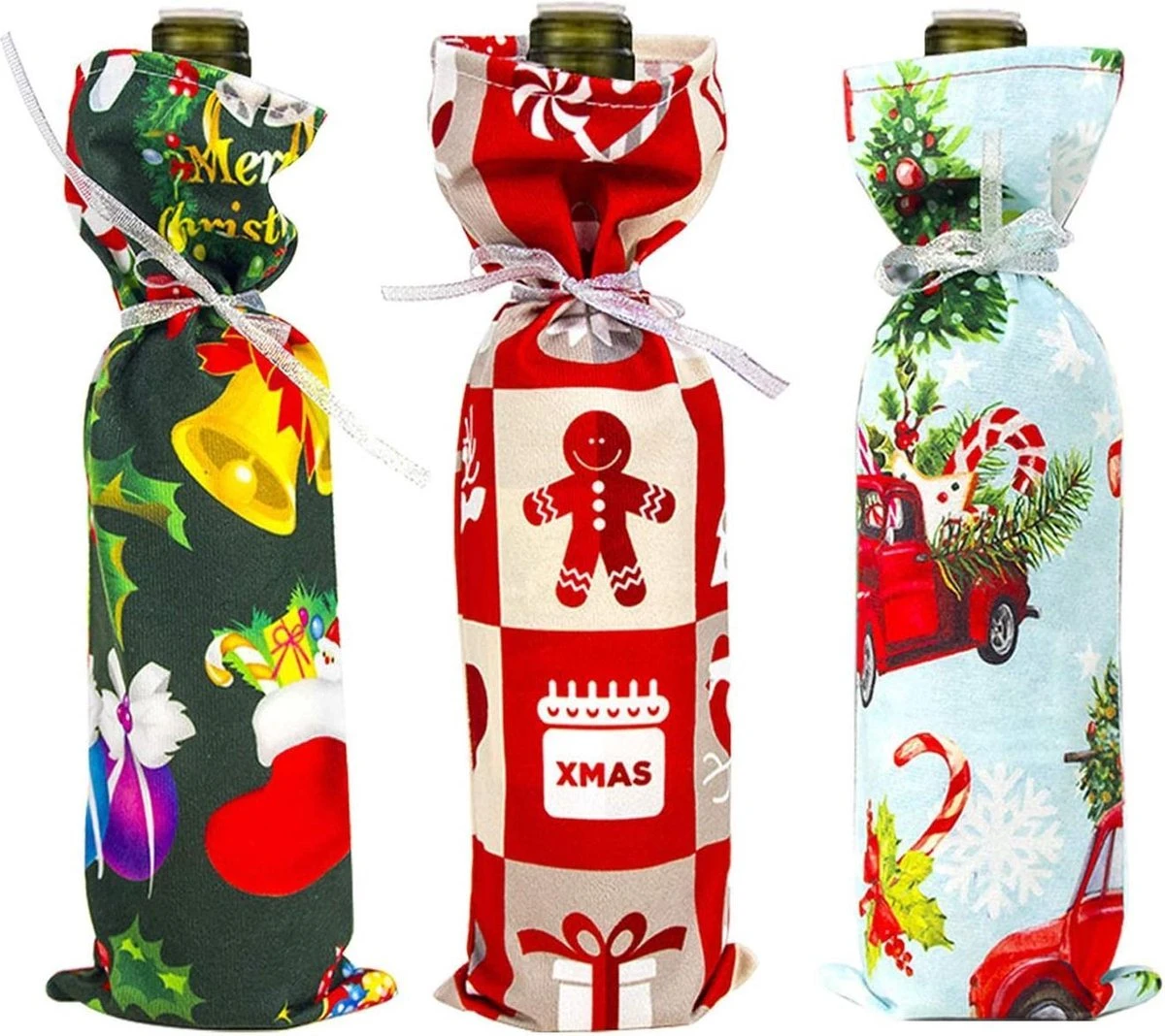 6 De Champagne Manchon De Vin Noël Ou Sac De Bouteille De Vin Pour Les Fêtes D'anniversaire, Les Dîners, 3 6 De Champagne Manchon De Vin Noël Ou Sac De Bouteille De Vin Pour Les Fêtes D'anniversaire, Les Dîners,