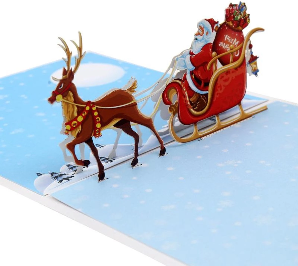 5 Pièces - Cartes De Noël Popup - Carte De Noël Joyeux Père Noël Renne Bonhomme De Neige Présente Carte Pop Up Carte De Voeux 3D 4 5 Pièces - Cartes De Noël Popup - Carte De Noël Joyeux Père Noël Renne Bonhomme De Neige Présente Carte Pop Up Carte De Voeux 3D – Image 2