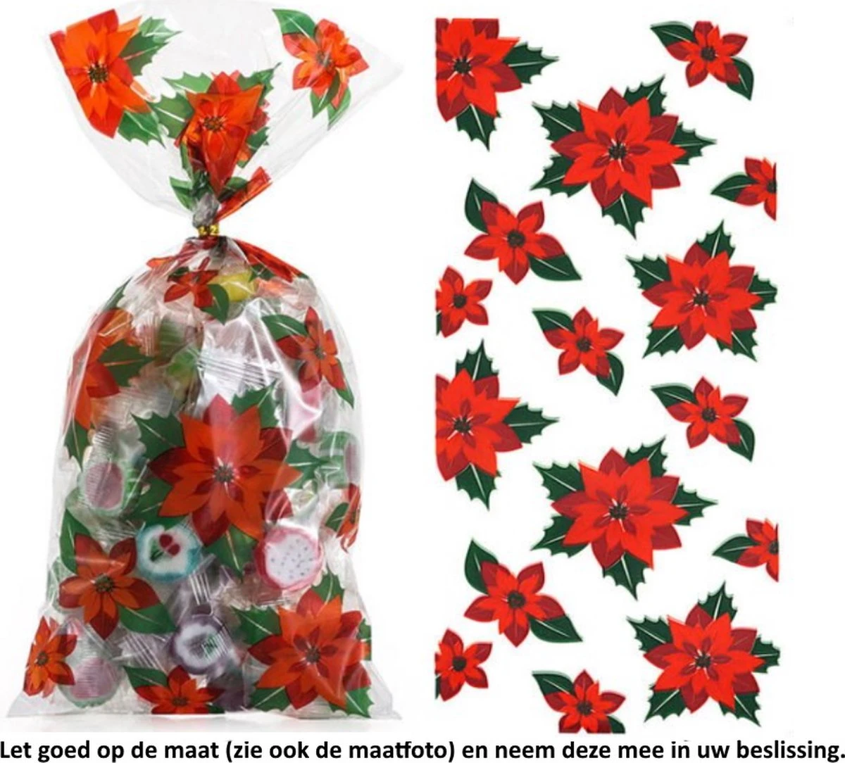 25x Sacs à Main Fleurs 12,5 X 27,5 Cm - Poinsettia - Étoile De Noël - Plante - Fleurs - Bloem - Fleur De Noël - Sacs Cadeaux En Plastique Cellophane - Sacs à Bonbons - Sacs à Biscuits - Biscuit - Sacs à Biscuits 3 25x Sacs à Main Fleurs 12,5 X 27,5 Cm - Poinsettia - Étoile De Noël - Plante - Fleurs - Bloem - Fleur De Noël - Sacs Cadeaux En Plastique Cellophane - Sacs à Bonbons - Sacs à Biscuits - Biscuit - Sacs à Biscuits