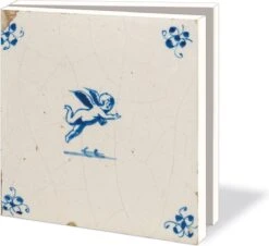 Decoris Boutique 13 Bekking & Blitz - Dossier De Cartes De Noël - Set De Cartes De Noël - Cartes D'art - 10 Pièces - Y Compris Les Enveloppes - Design Uniek - Anges Sur Carreaux - Angel Tiles - Museum Ons' Lieve Heer Op Solder
