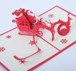 5 Pièces - Cartes De Noël Popup - Carte De Noël Joyeux Noël Rennes Traîneau Carte Pop Up Père Noël Carte De Voeux 3D -Decoris Boutique 1200x1116