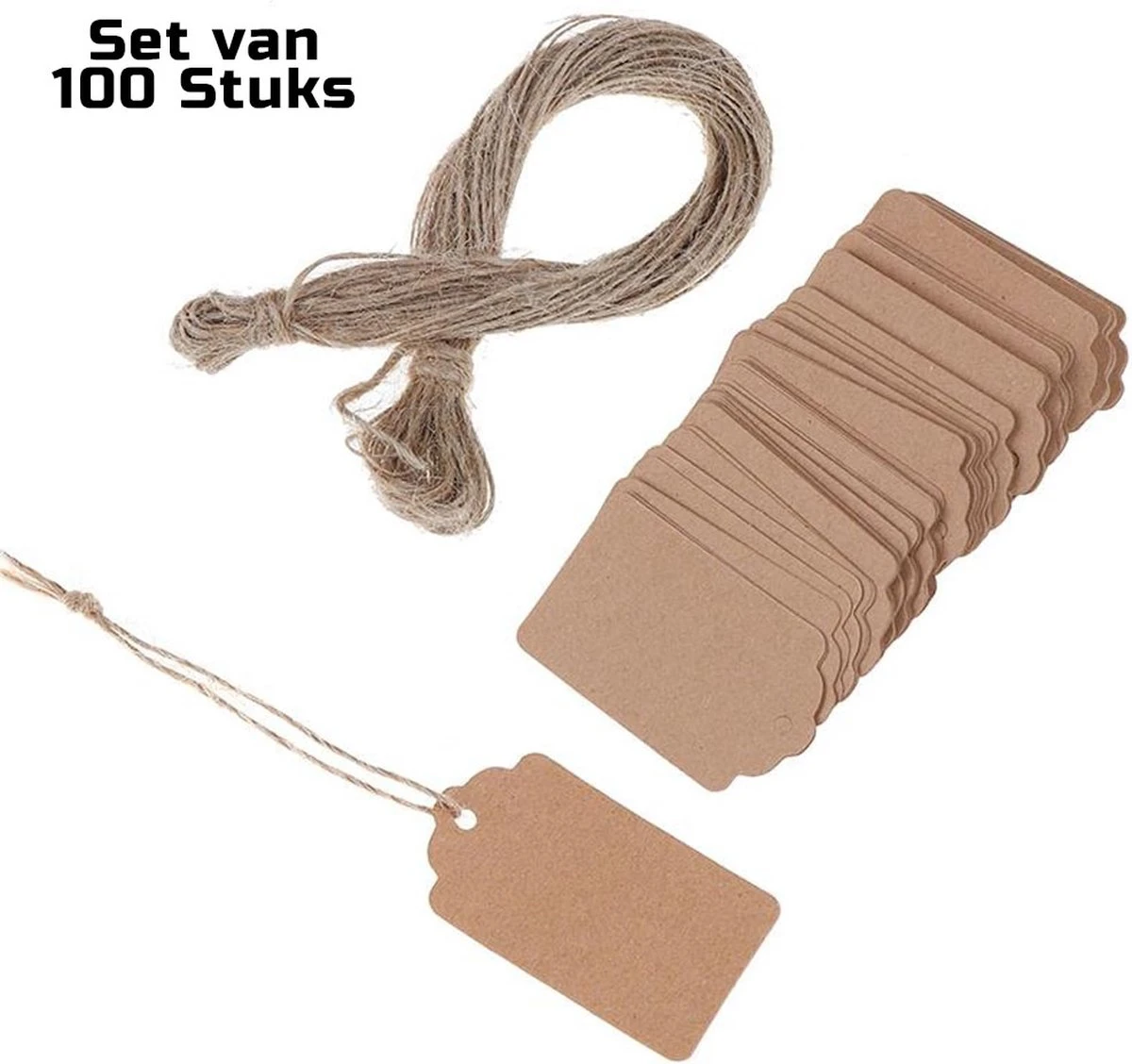 Étiquettes En Carton Hobby Kraft - Étiquettes Avec Corde - Set De 100 Pièces - Papier Kraft - Étiquettes Pour Cadeau - Cadeau De Noël 3 Étiquettes En Carton Hobby Kraft - Étiquettes Avec Corde - Set De 100 Pièces - Papier Kraft - Étiquettes Pour Cadeau - Cadeau De Noël