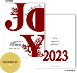 LMWK024 Rouge - Cartes De Noël Set 12 Pièces - Cartes De Noël Avec Enveloppes - Joyeux Noël - Carte De Noël - Cartes De Nouvel An - Noël - Cartes De Vœux - Cartes De Noël De Luxe