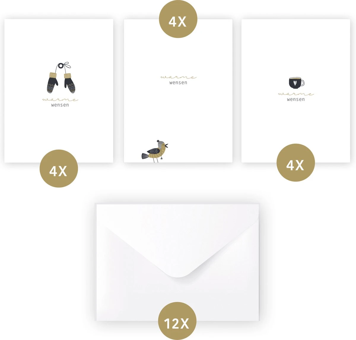 12 Cartes De Noël/Nouvel An Souhaits Chaleureux - Enveloppe Incluse - Jeu De Cartes - Cartes Avec Texte - Cartes De Luxe De Noël Et Nouvel An 7 12 Cartes De Noël/Nouvel An Souhaits Chaleureux - Enveloppe Incluse - Jeu De Cartes - Cartes Avec Texte - Cartes De Luxe De Noël Et Nouvel An – Image 5