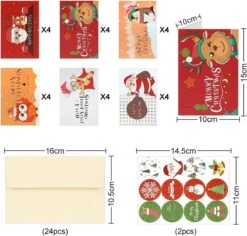 Cartes De Noël Avec Enveloppes Et Autocollants (lot De 24), Cartes De Noël, Cartes Pliantes, Cartes De Vœux Vierges, Cartes De Vœux De Noël Pour La Famille, Les Amis, Les Clients, Les Enfants, Joyeux Noël 15 Cartes De Noël Avec Enveloppes Et Autocollants (lot De 24), Cartes De Noël, Cartes Pliantes, Cartes De Vœux Vierges, Cartes De Vœux De Noël Pour La Famille, Les Amis, Les Clients, Les Enfants, Joyeux Noël -Decoris Boutique 1200x1148