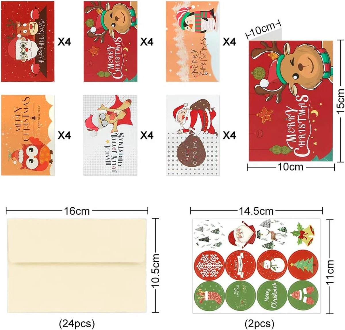 Cartes De Noël Avec Enveloppes Et Autocollants (lot De 24), Cartes De Noël, Cartes Pliantes, Cartes De Vœux Vierges, Cartes De Vœux De Noël Pour La Famille, Les Amis, Les Clients, Les Enfants, Joyeux Noël 9 Cartes De Noël Avec Enveloppes Et Autocollants (lot De 24), Cartes De Noël, Cartes Pliantes, Cartes De Vœux Vierges, Cartes De Vœux De Noël Pour La Famille, Les Amis, Les Clients, Les Enfants, Joyeux Noël – Image 7