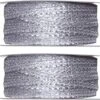 2x Rubans Décoratifs Argentés Métalliques Passe- Hobby/ Décoration 3 Mm X 25 Mètres - Noël - Rubans Cadeaux Fils / Cordes - Matériel D'emballage