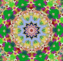 Mandala/Kaléidoscope/ Cartes De Vœux De Noël De Kittyblumcards. Grandes Cartes Doubles Avec Enveloppe. Look Chique Avec Intérieur Vierge. Rappelle également Les Cœurs De Fleurs. Couleurs Bleu, Rouge, Jaune Et Multicolore. -Decoris Boutique 1200x1171