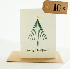 10x Cartes De Noël Tendance (format A6) - Cartes De Noël à Envoyer - Jeu De Cartes - Cartes Vierges - Cartes Avec Texte - Cartes De Noël De Luxe