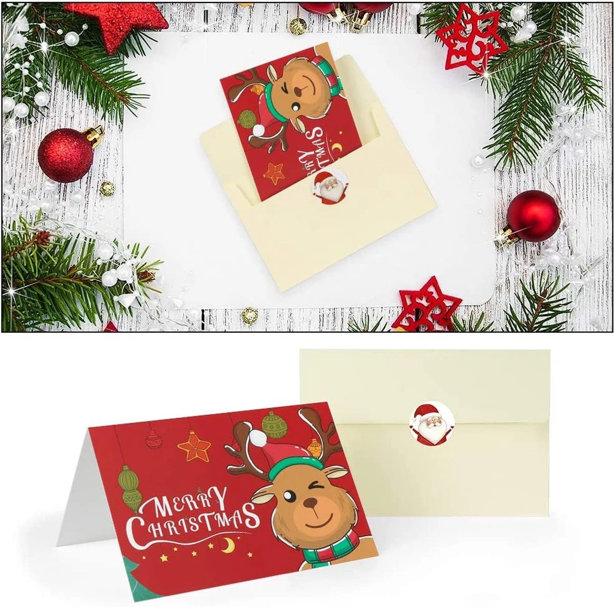 Cartes De Noël Avec Enveloppes Et Autocollants (lot De 24), Cartes De Noël, Cartes Pliantes, Cartes De Vœux Vierges, Cartes De Vœux De Noël Pour La Famille, Les Amis, Les Clients, Les Enfants, Joyeux Noël 8 Cartes De Noël Avec Enveloppes Et Autocollants (lot De 24), Cartes De Noël, Cartes Pliantes, Cartes De Vœux Vierges, Cartes De Vœux De Noël Pour La Famille, Les Amis, Les Clients, Les Enfants, Joyeux Noël – Image 6