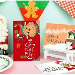 Cartes De Noël, Lot De 24, Cartes De Noël Avec Enveloppes Et Autocollants Pour Les Vœux De Noël à La Famille, Aux Amis, Aux Clients Et Aux Enfants 9 Cartes De Noël, Lot De 24, Cartes De Noël Avec Enveloppes Et Autocollants Pour Les Vœux De Noël à La Famille, Aux Amis, Aux Clients Et Aux Enfants -Decoris Boutique 1200x1190