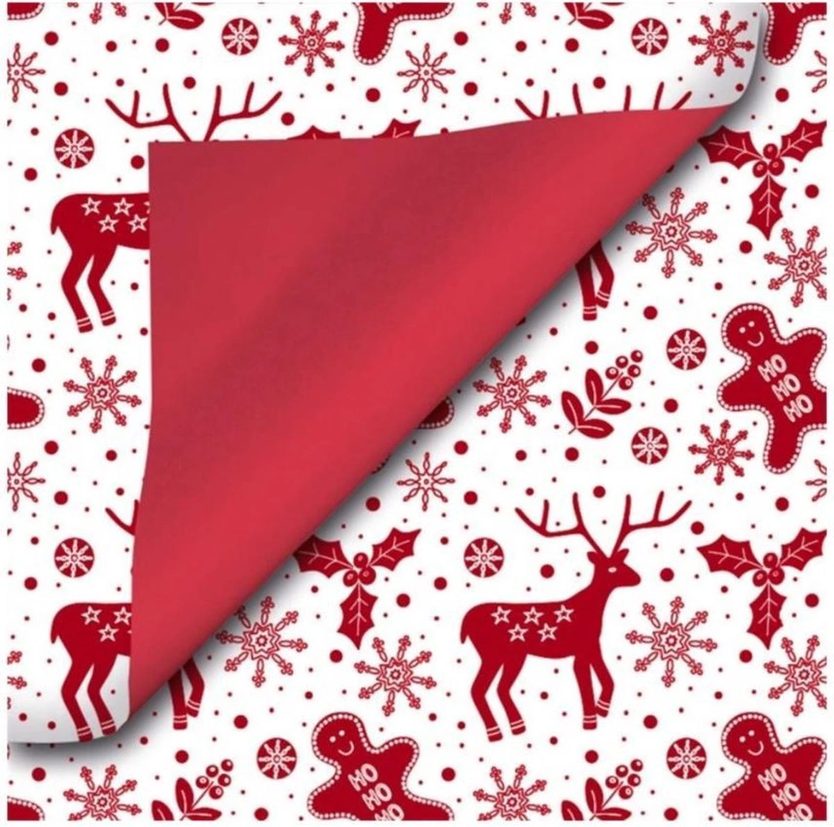 5x Rouleaux De Papier D'emballage De Noël Imprimé Blanc / Rouge 2,5 X 0, 7m Op Rol De 70 Grammes - Papier Cadeau De Luxe / Papier D'emballage - Noël 5 5x Rouleaux De Papier D'emballage De Noël Imprimé Blanc / Rouge 2,5 X 0, 7m Op Rol De 70 Grammes - Papier Cadeau De Luxe / Papier D'emballage - Noël – Image 3