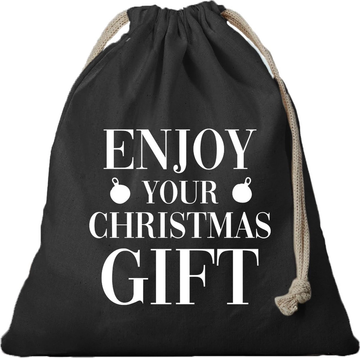 4x Noël Enjoy De Votre Sac Cadeau De Noël Noir Avec Cordon De Serrage - Sac En Coton / Jute - Sacs D'emballage Cadeau De Noël 3 4x Noël Enjoy De Votre Sac Cadeau De Noël Noir Avec Cordon De Serrage - Sac En Coton / Jute - Sacs D'emballage Cadeau De Noël