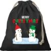 1x Sac Cadeau Bonhommes De Bonshommes De Neige De Noël Noir Avec Cordon De Serrage - Sac En Coton / Jute - Sacs D'emballage Cadeau De Noël -Decoris Boutique 1200x1193 27