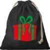 6x Sac Cadeau De Noël Noir Avec Cordon De Serrage - Sac En Coton / Jute - Sacs D'emballage Cadeau De Noël -Decoris Boutique 1200x1193 9