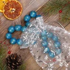 Sacs De Noël Organza - 30 X 40 Cm - 5 Pcs - Flocons De Neige Argentés - Emballage De Noël Décoration De Noël Décorations De Noël De Noël -Decoris Boutique 1200x1200 134