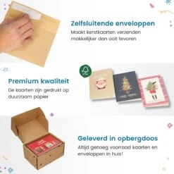 Partizzle 48x Jolies Cartes De Noël Avec Enveloppes Set - Envoyer Des Cartes De Cartes De Vœux De Luxe - Cartes Postales Noël 2022 - 15x10 Cm -Decoris Boutique 1200x1200 18