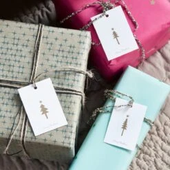 Étiquettes Cadeaux House Doctor Or - Décoration Cadeau De Noël - Papier - 8 Centimètres X 5 Centimètres -Decoris Boutique 1200x1200 204