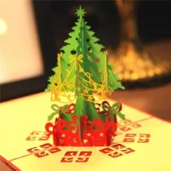 3 Cartes De Noël Popup De Luxe Et Arbre De Noël De La Série De Cartes De Nouvel An Avec Enveloppes - Ensemble De Réduction De Cartes De Noël -Decoris Boutique 1200x1200 21