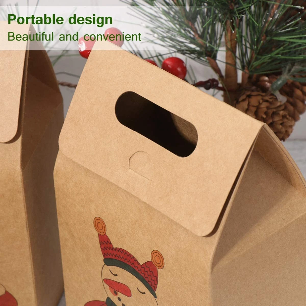 Hemoton Sacs Cadeaux Avec Poignée En Papier Kraft Lot De 16 Sacs Cadeaux De Noël Sacs En Papier Organisateur De Bonbons Au Chocolat Boîte Cadeau Sac De Fête D'anniversaire 11 X 7 X 17,5 Cm 4 Hemoton Sacs Cadeaux Avec Poignée En Papier Kraft Lot De 16 Sacs Cadeaux De Noël Sacs En Papier Organisateur De Bonbons Au Chocolat Boîte Cadeau Sac De Fête D'anniversaire 11 X 7 X 17,5 Cm – Image 2