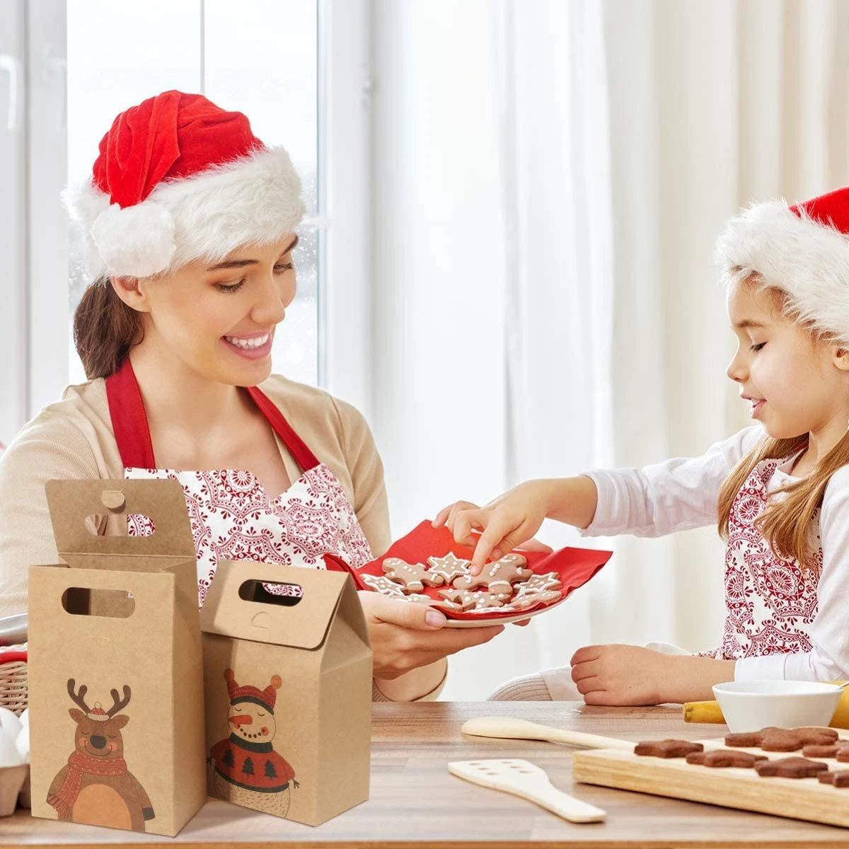 Hemoton Sacs Cadeaux Avec Poignée En Papier Kraft Lot De 16 Sacs Cadeaux De Noël Sacs En Papier Organisateur De Bonbons Au Chocolat Boîte Cadeau Sac De Fête D'anniversaire 11 X 7 X 17,5 Cm 6 Hemoton Sacs Cadeaux Avec Poignée En Papier Kraft Lot De 16 Sacs Cadeaux De Noël Sacs En Papier Organisateur De Bonbons Au Chocolat Boîte Cadeau Sac De Fête D'anniversaire 11 X 7 X 17,5 Cm – Image 4