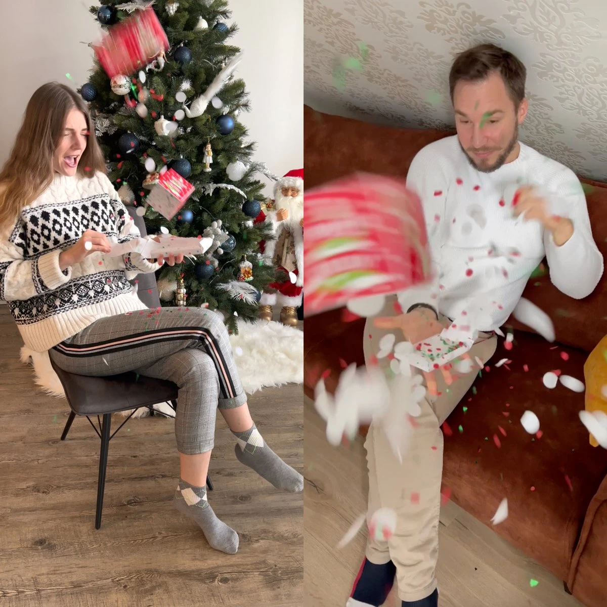 Boemby - Exploding Confetti Cube - Cadeau De Noël - Carte De Noël - Cadeau De Boîte Aux Lettres - Cube De Boule - Original Et Uniek 7 Boemby - Exploding Confetti Cube - Cadeau De Noël - Carte De Noël - Cadeau De Boîte Aux Lettres - Cube De Boule - Original Et Uniek – Image 5