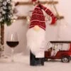 1 Pièce - Couvercle De Bouteille De Vin - Décoration De Bouteille - Père Noël - Décoration De Table De Noël - Bonnet De Noel - Décoration - Bouteille De Vin De Fête De Noël - Décoration De Noël Mignonne